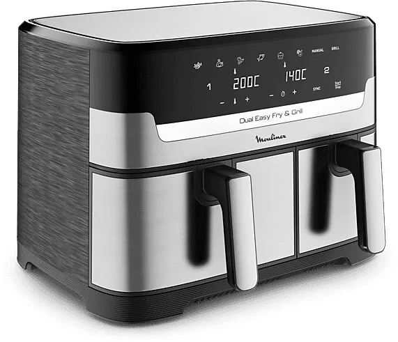 EZ905D20 Air Fryer MOULINEX Dual Easy Fry & Grill 8.3L Inox - 2
