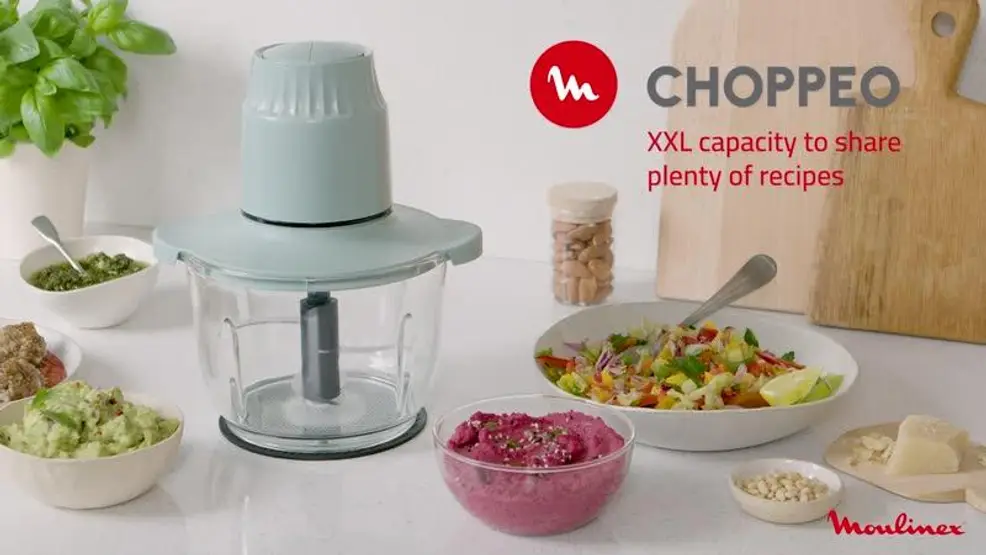 DJ603110 Hachoir Moulinex Choppeo Bol Verre 1 L 500W Vert - 7