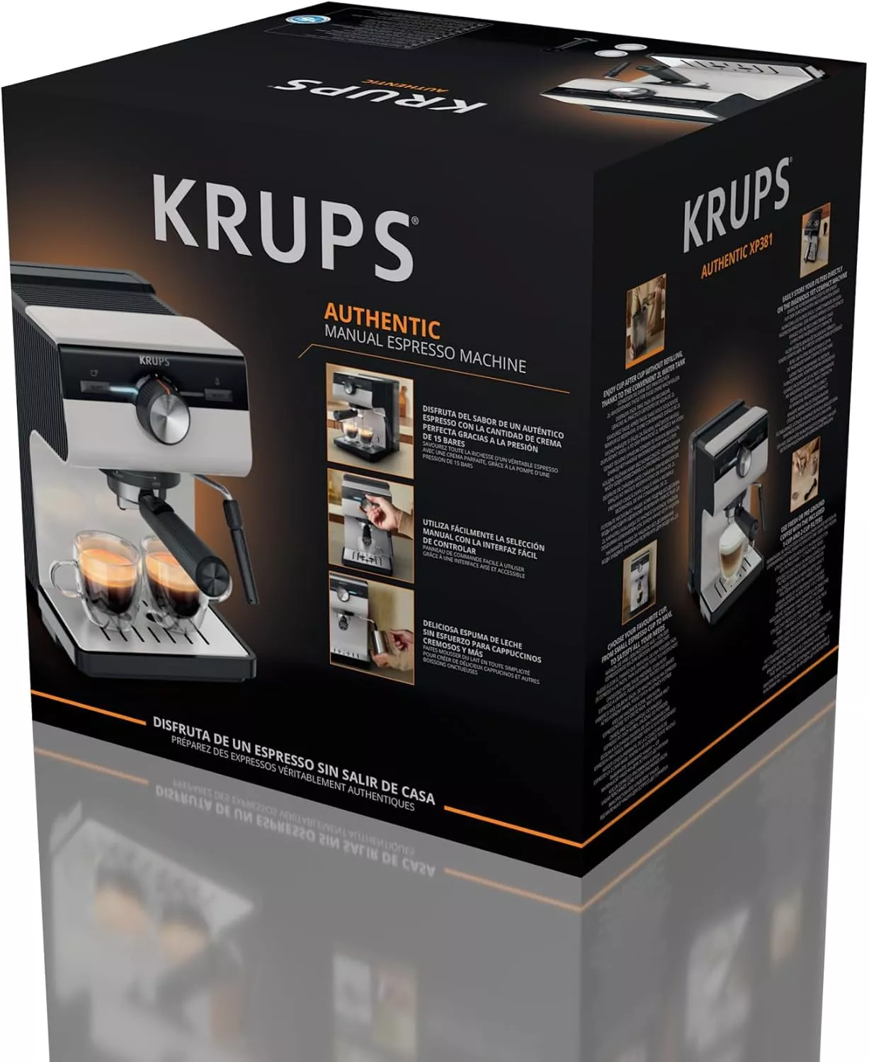 XP381B10 Machine Expresso Manuelle Krups Authentic Gris - 8