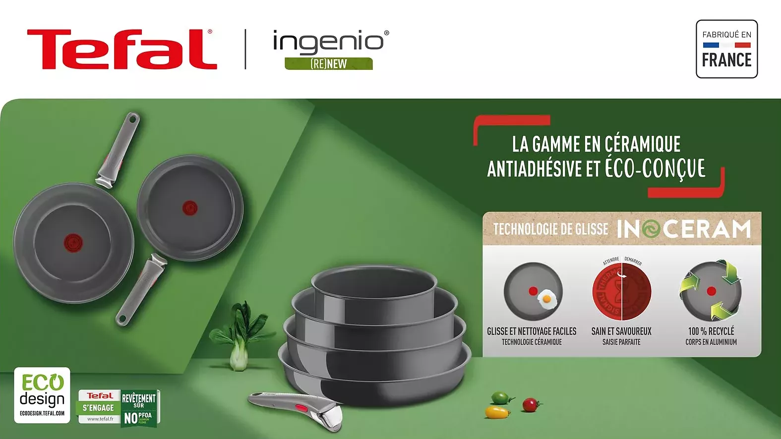 L2609602 Batterie de cuisine TEFAL Renew 6 pièces Céramique - 10