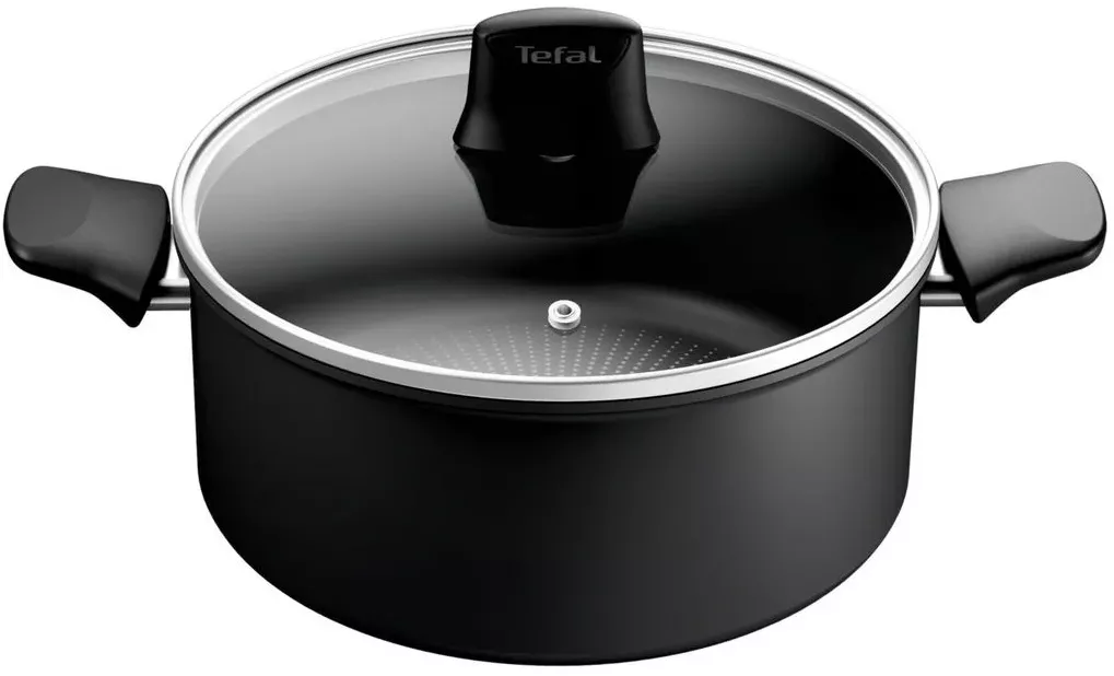 FAIT24 Marmite Tefal 24 cm Antiadhésive avec Couvercle - 0