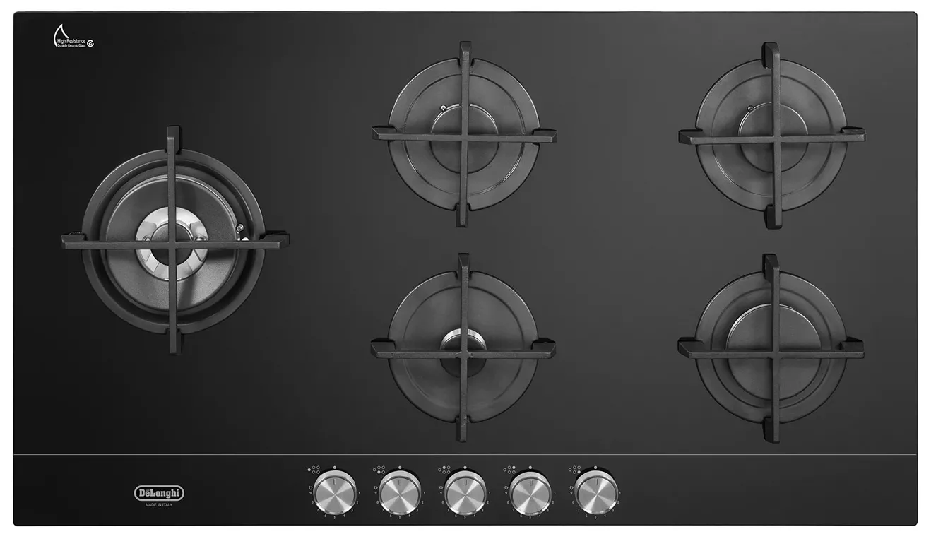 NSL 590D NCM Plaque de cuisson DE'LONGHI 90cm Verre Noir 5 Feux - 0