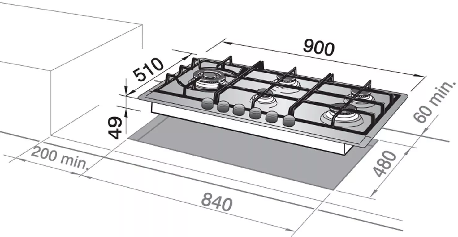 NSL 590D X Plaque de cuisson DE'LONGHI 90 cm Inox 5 Feux - 4