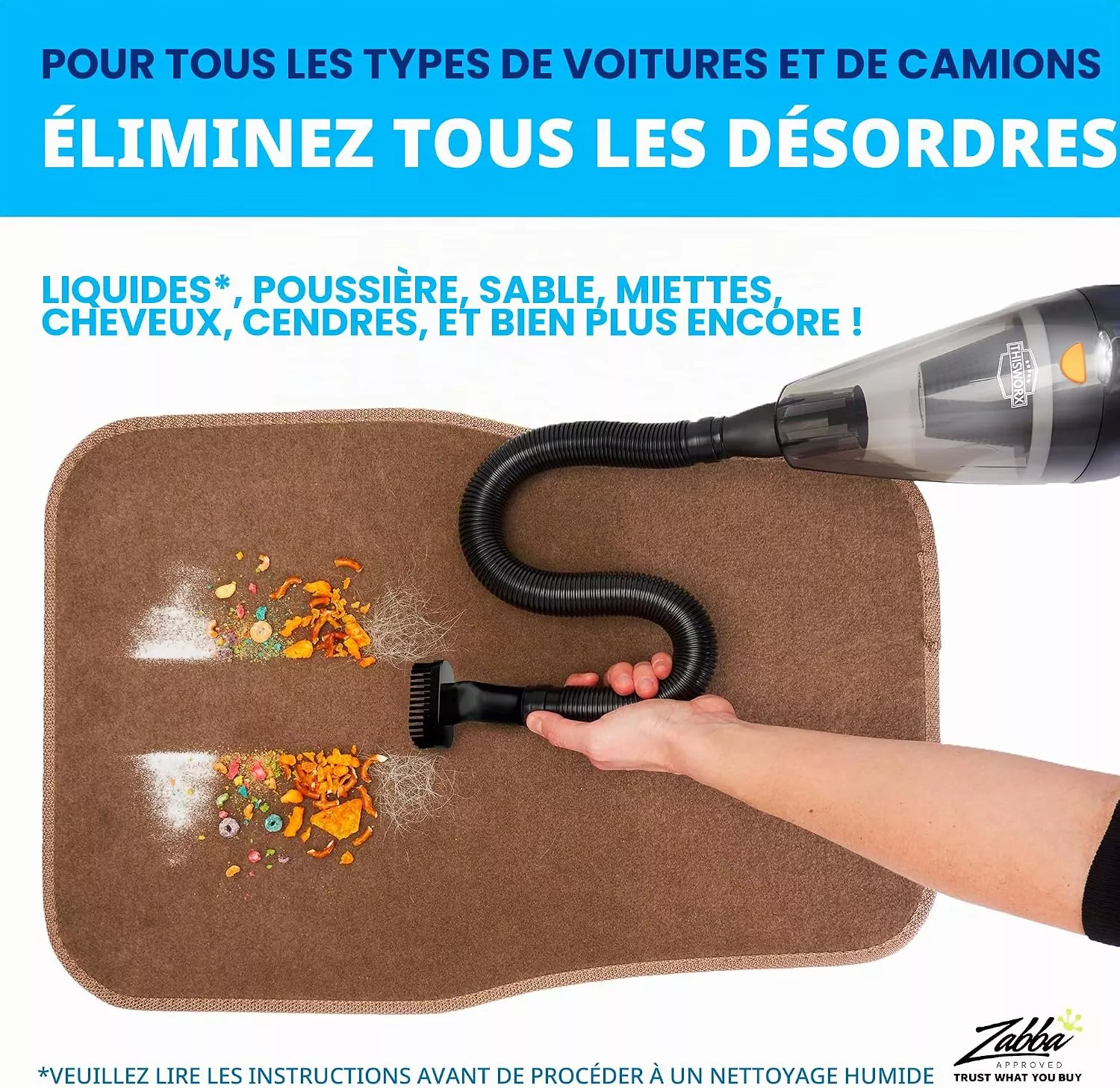 THIS WORX CAR VACUM Aspirateur Voiture ThisWorx 12V 110 W - 5