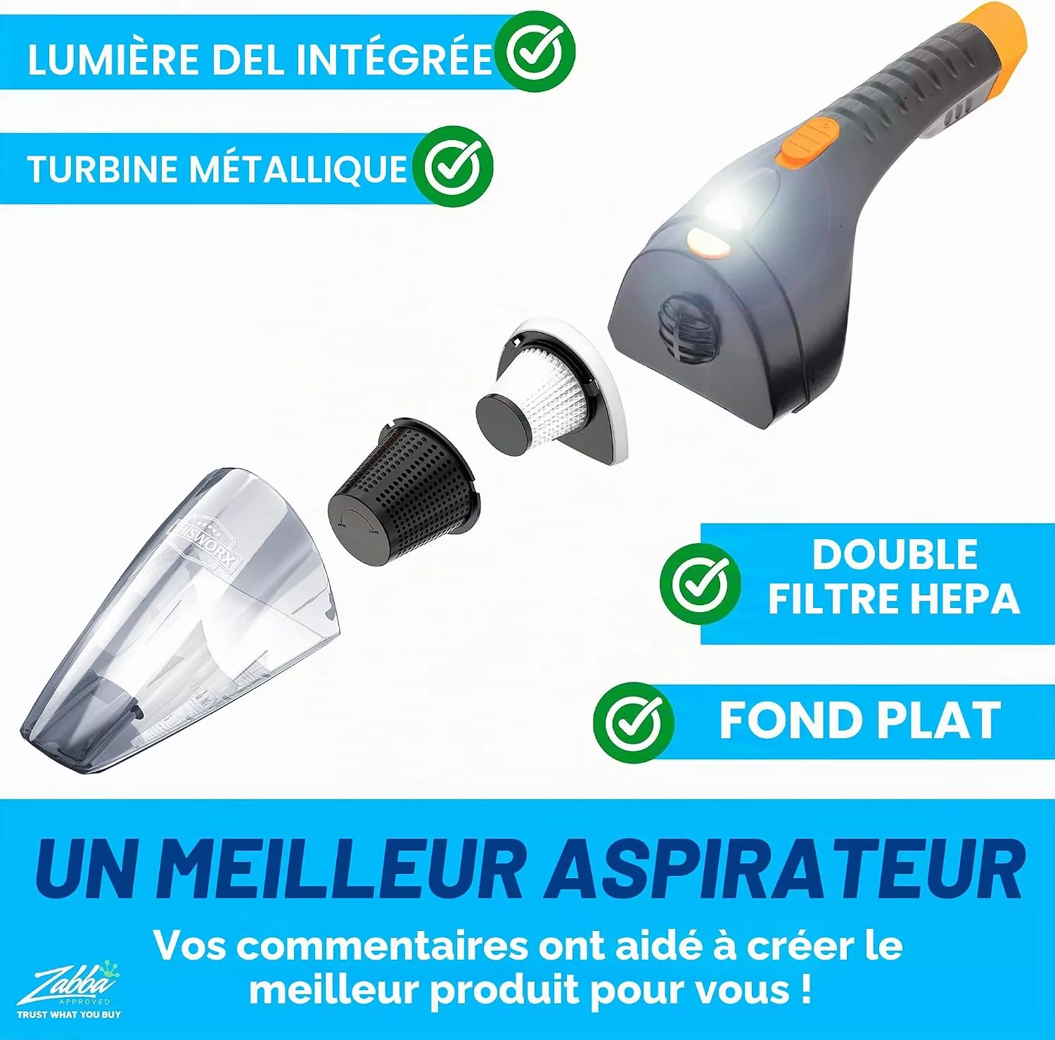 THIS WORX CAR VACUM Aspirateur Voiture ThisWorx 12V 110 W - 2