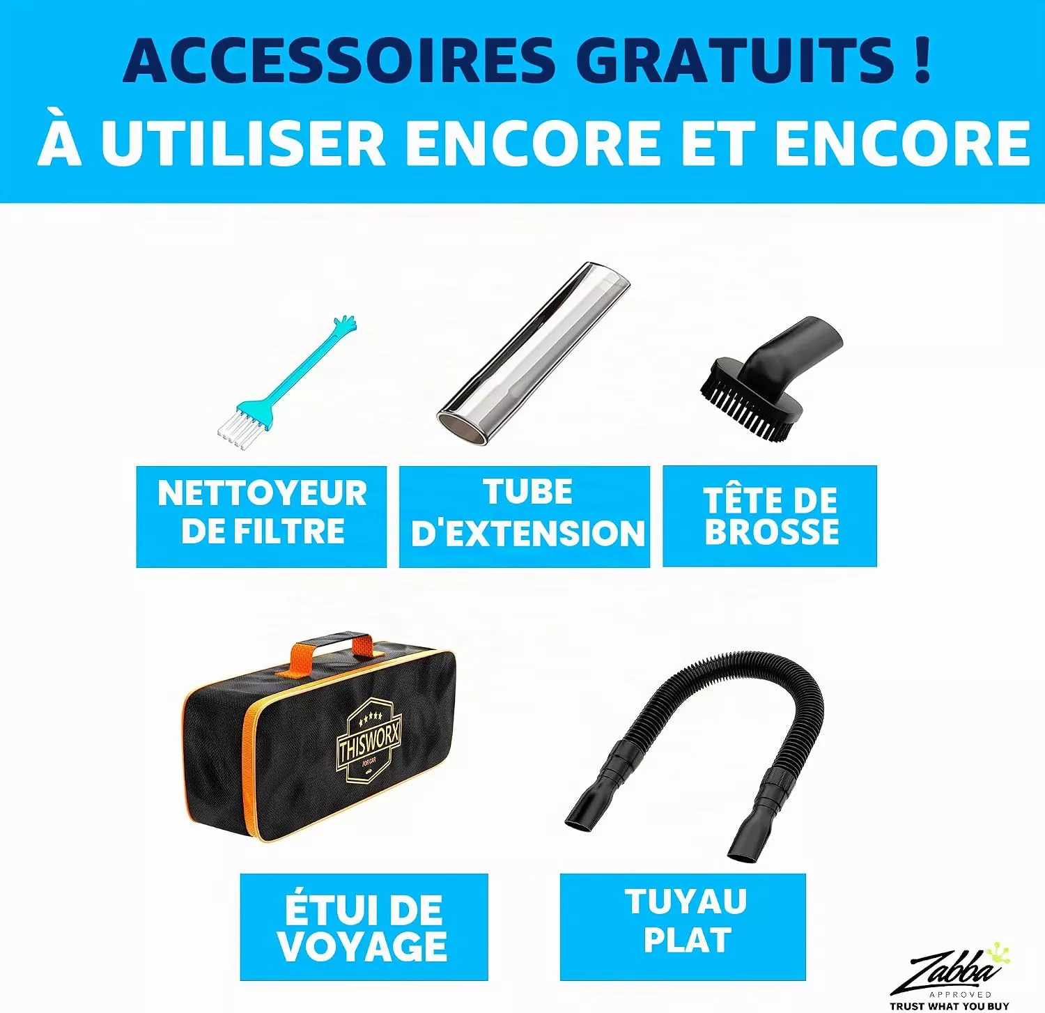 THIS WORX CAR VACUM Aspirateur Voiture ThisWorx 12V 110 W - 8