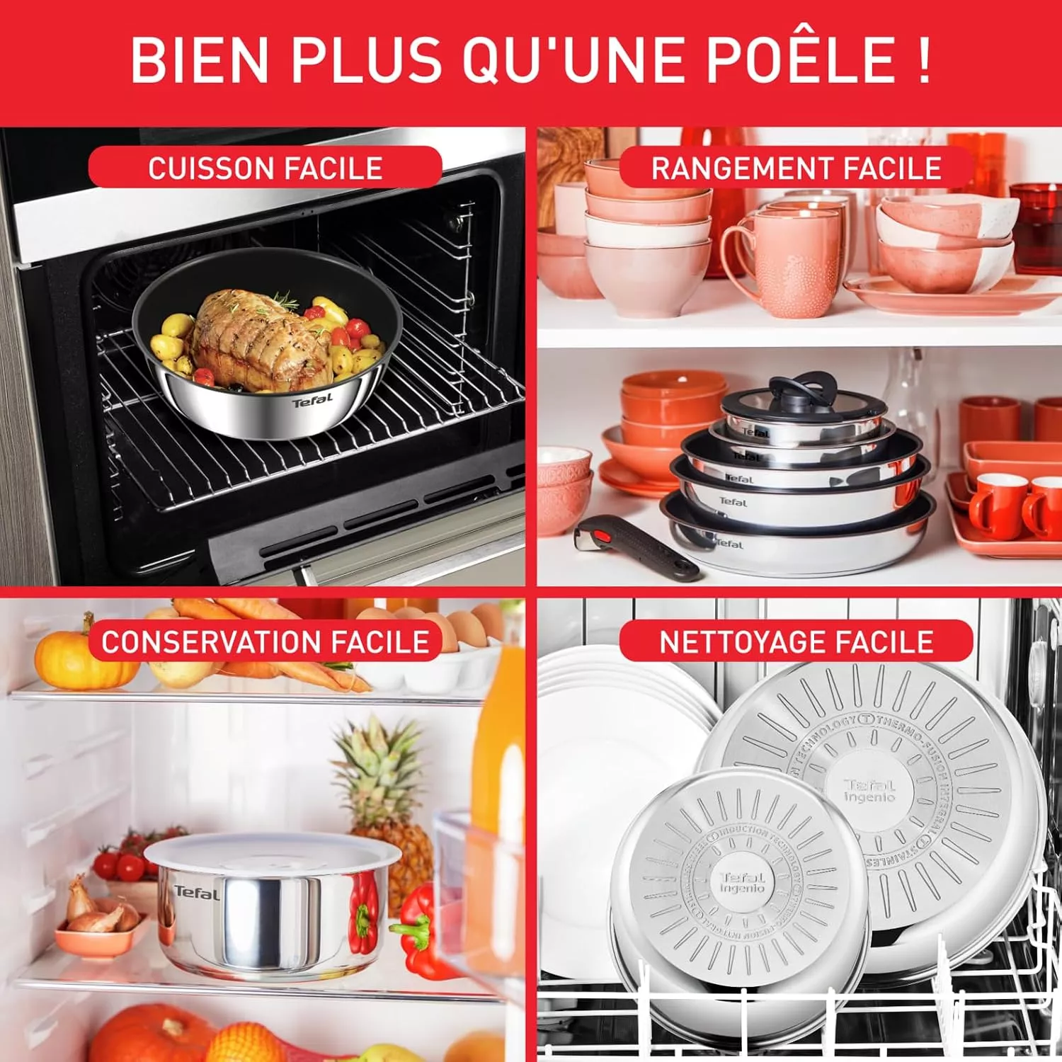 L897SJ04 Batterie de cuisine TEFAL Ingenio Emotion 20 pcs - 4