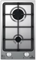 Plaque Domino MODENA 30 cm Inox 2 Feux Gaz