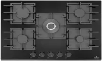 Plaque de cuisson MODENA 75 cm Gaz 5F Verre Noir