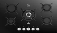 Plaque de cuisson MODENA 75 cm Gaz 5F Verre Noir