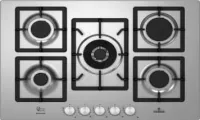 Plaque de cuisson MODENA 75 cm Inox 5 Feux Gaz