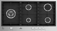Plaque gaz MODENA 75 cm Inox 5 Feux Triple Couronn