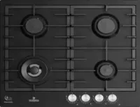 Plaque de cuisson MODENA 60 cm Noir Mat 4 Feux Gaz