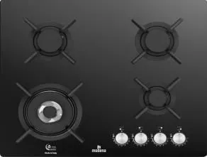 MTV961MHBG Plaque de cuisson MODENA 60 cm Verre Noir 4 Feux G - 0