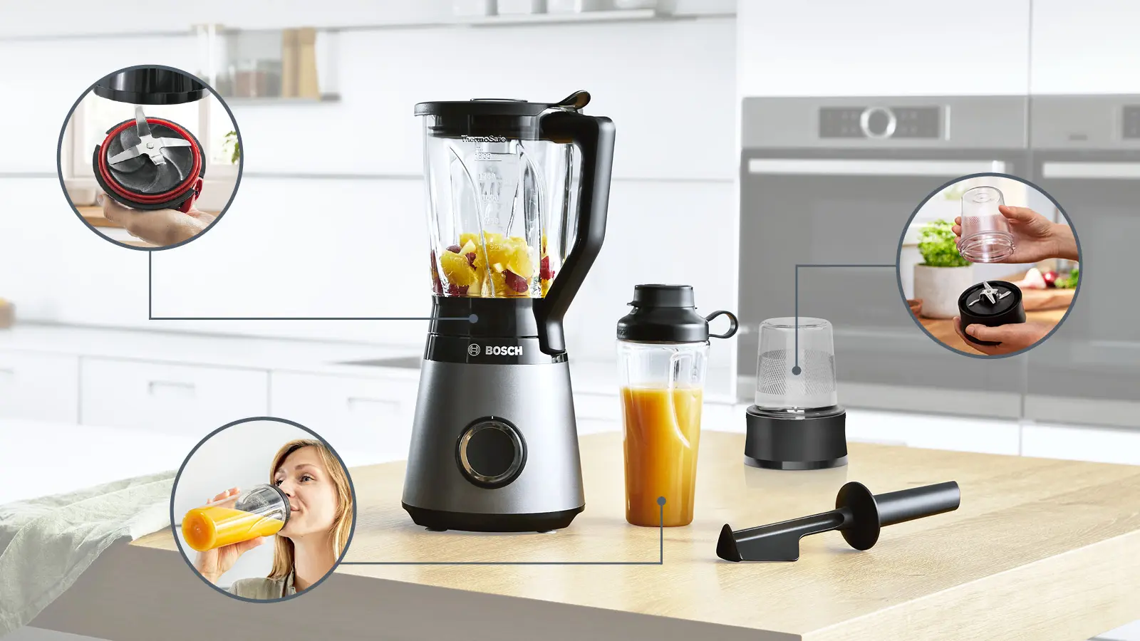 MMB6177S Blender BOSCH VitaPower 1200W 1.5L Silver - 1