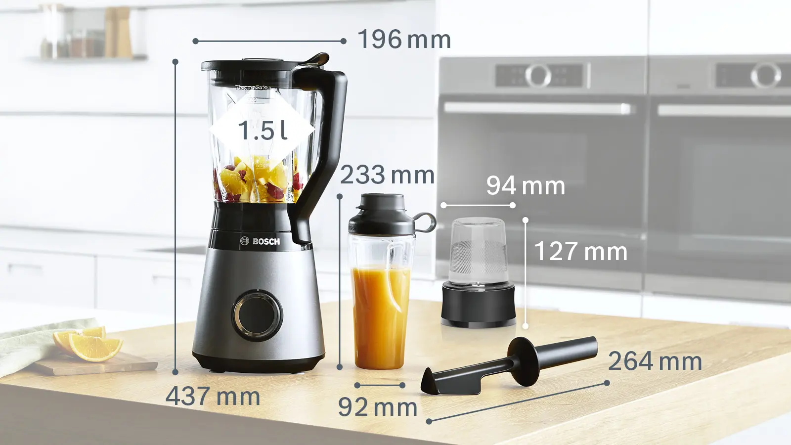 MMB6177S Blender BOSCH VitaPower 1200W 1.5L Silver - 12