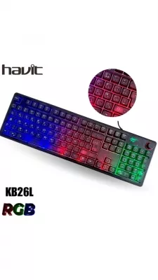 2104_CLAVI CLAVIER HAVIT SEMI MECANIQUE KB26L RGB - 0
