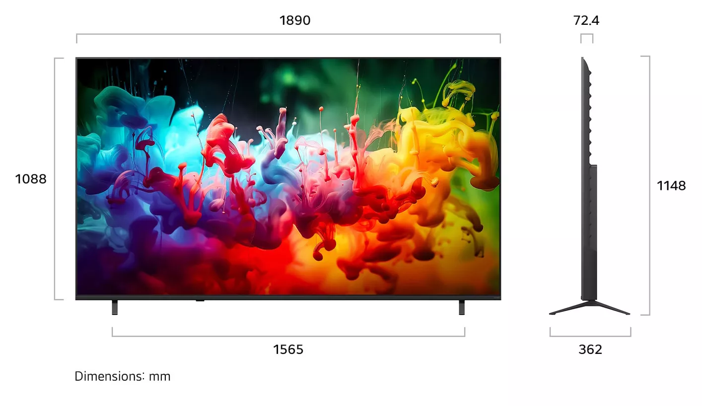 85QNED70B6T téléviseur LG 85 QNED Mini LED 4K Smart TV 2026 - 12