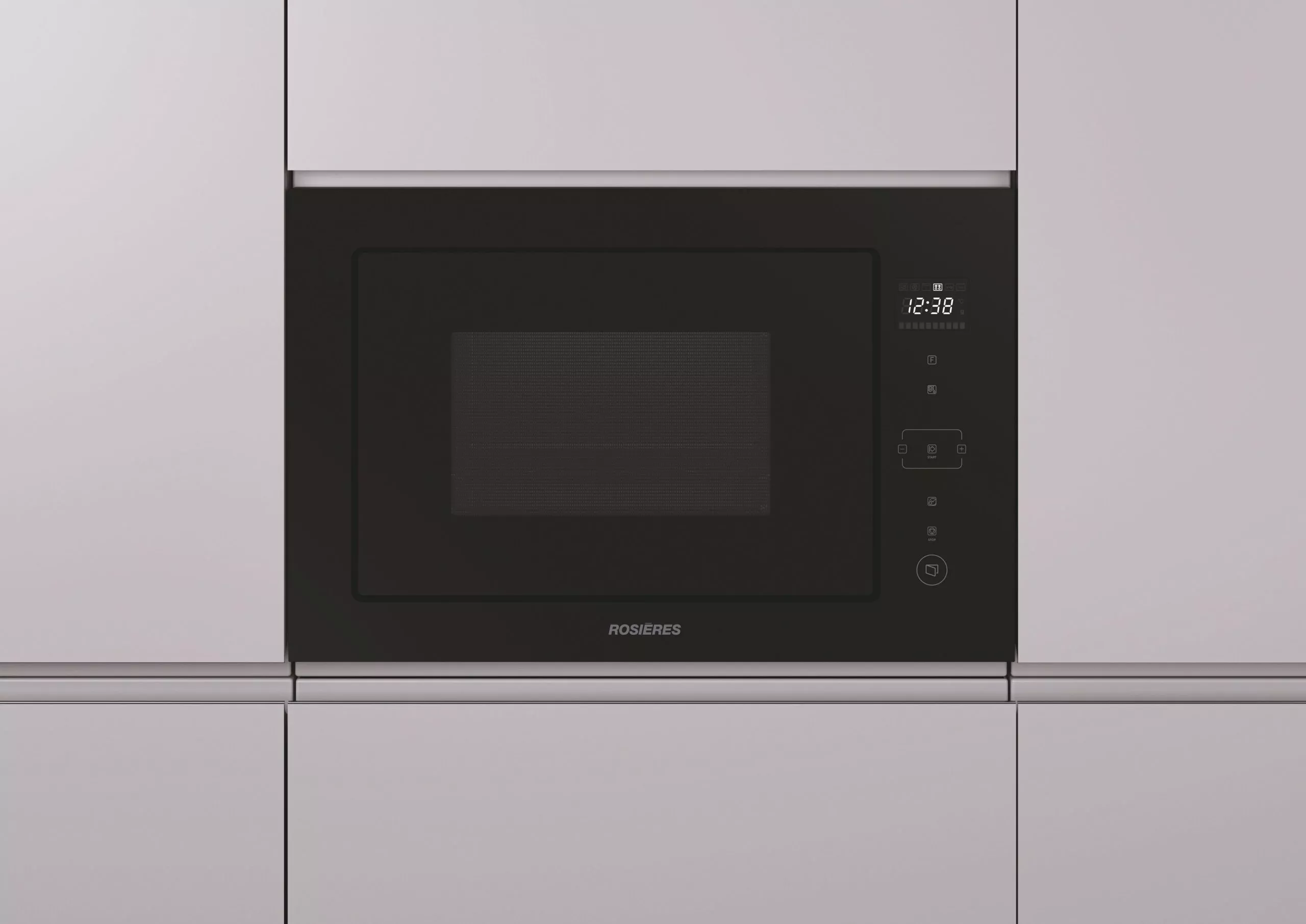 RMGS28PN Micro-ondes Enc Rosières 28L Grill 900W Verre Noir - 1