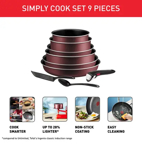 L7248902 Batterie de cuisine Tefal Ingenio Simply Cook 9pcs - 5