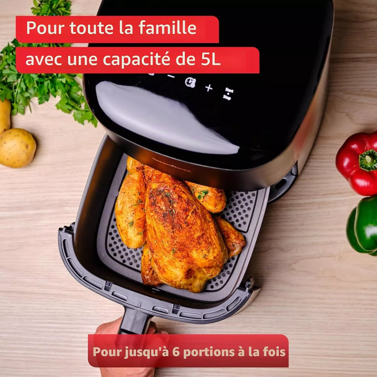 EY245810 Air Fryer Tefal Easy Fry Max 5 L 1500 W Noir - 3