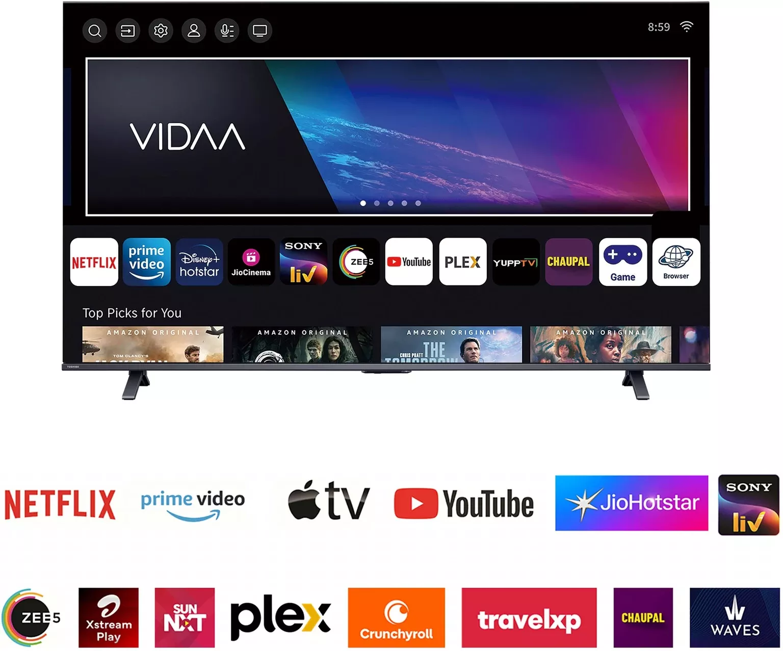 50M450RP Téléviseur Toshiba 50″ QLED 4K Smart TV Vidaa OS - 1