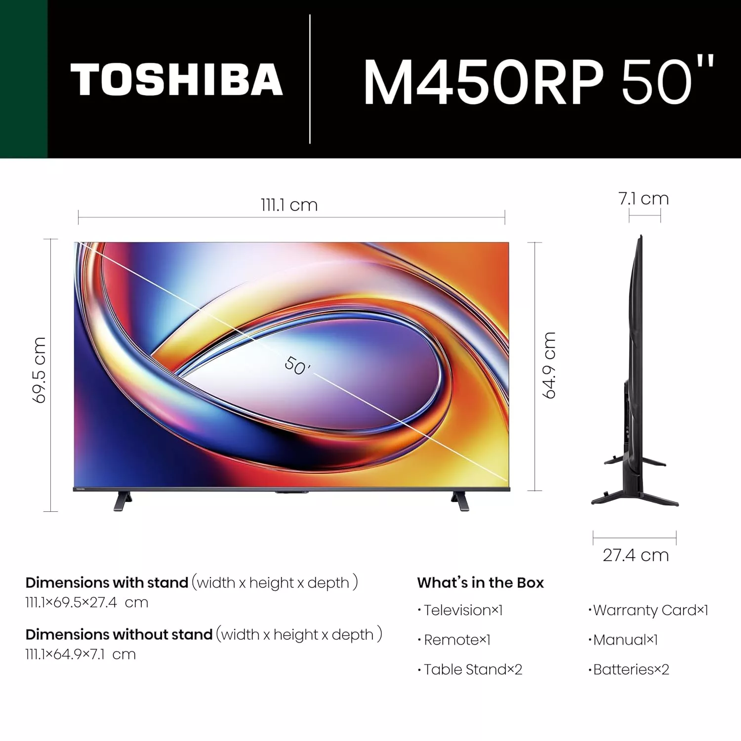 50M450RP Téléviseur Toshiba 50″ QLED 4K Smart TV Vidaa OS - 19