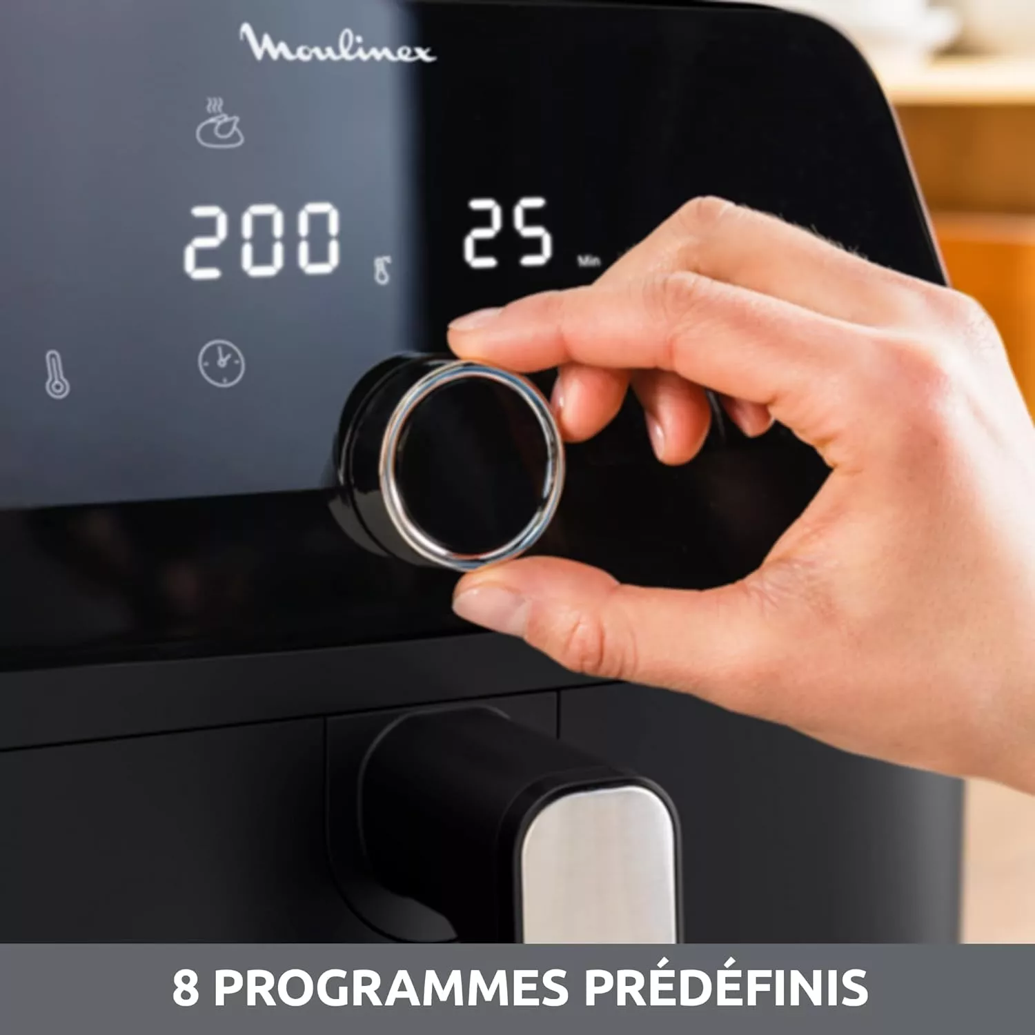 EZ8558F0 Air Fryer Moulinex Easy Fry Mega 7,5 L 8 Prog Noir - 2