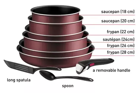 L7248902 Batterie de cuisine Tefal Ingenio Simply Cook 9pcs - 7