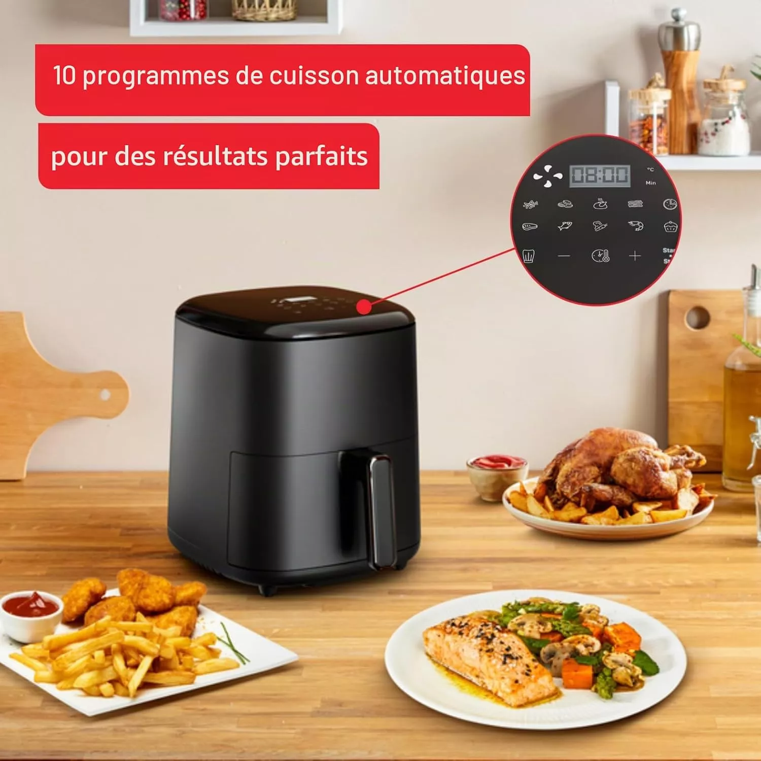 EY245810 Air Fryer Tefal Easy Fry Max 5 L 1500 W Noir - 4
