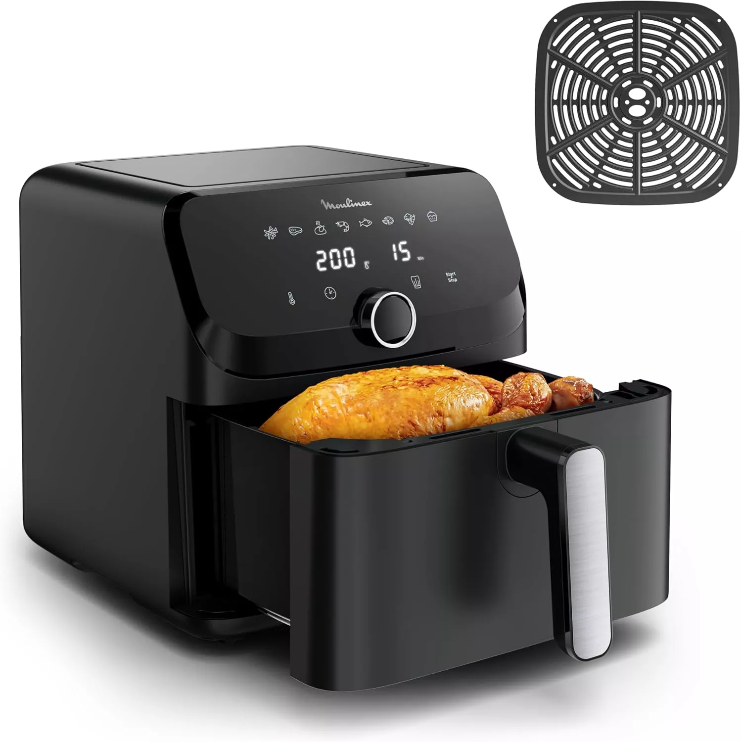 EZ8558F0 Air Fryer Moulinex Easy Fry Mega 7,5 L 8 Prog Noir - 1