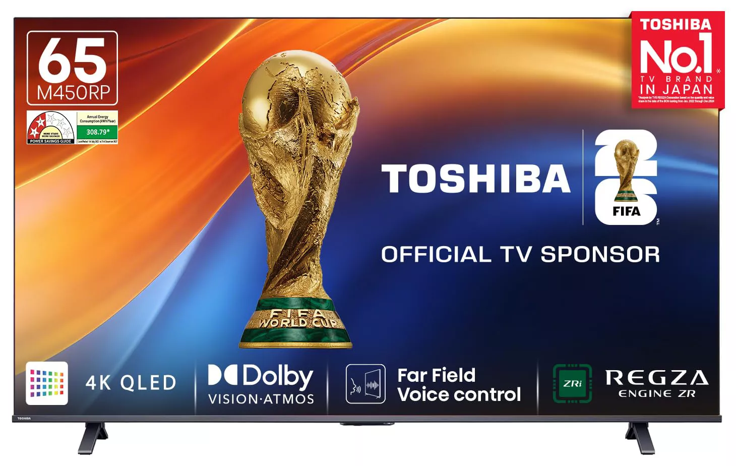 65M450RP Téléviseur Toshiba 65″ QLED 4K Smart TV Vidaa OS - 0
