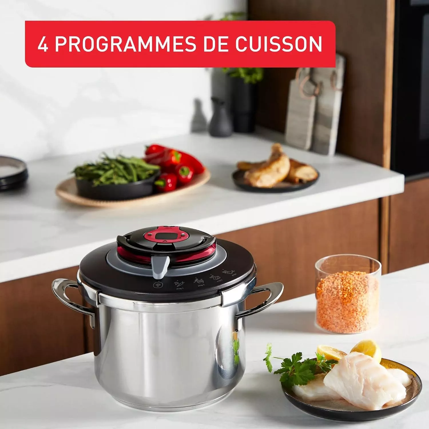 P4571400 Autocuiseur SEB Clipso Chef Expert 8 L Inox - 2