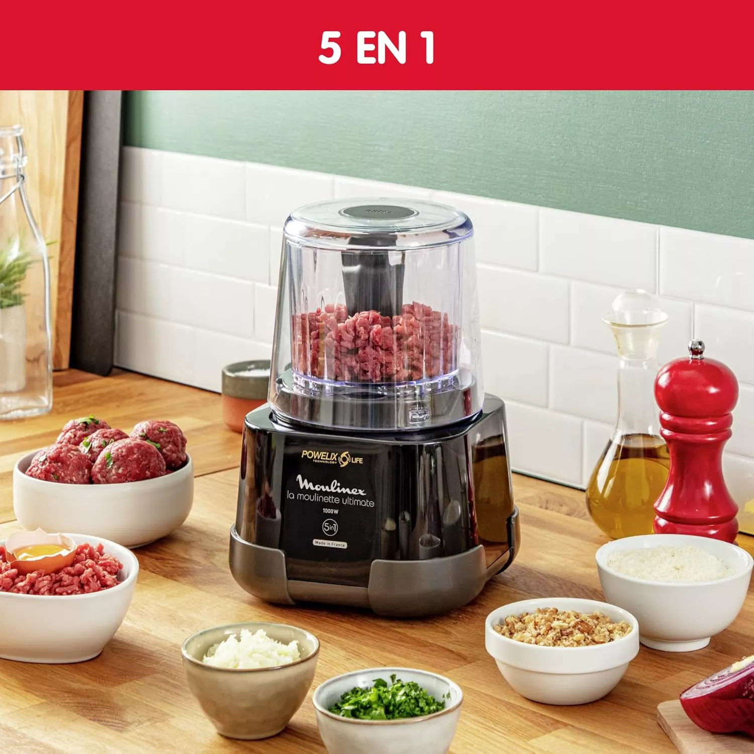 DP815810 Hachoir+Blender Moulinex Moulinette Ultimate 1000W - 5