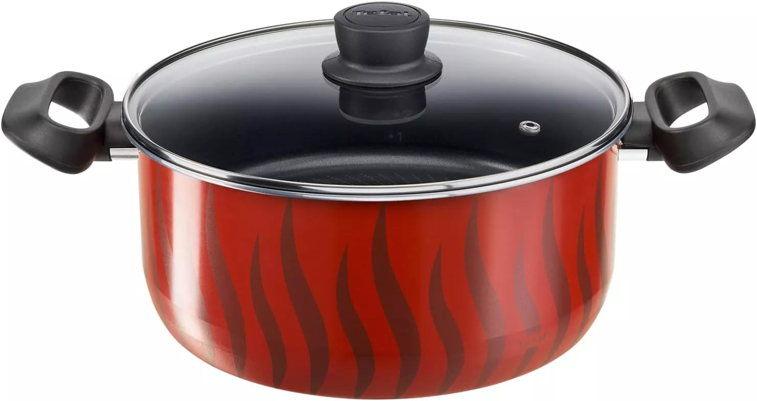 C3079383 Set de cuisine Tefal Tempo Flamme 14 pièces Rouge - 1
