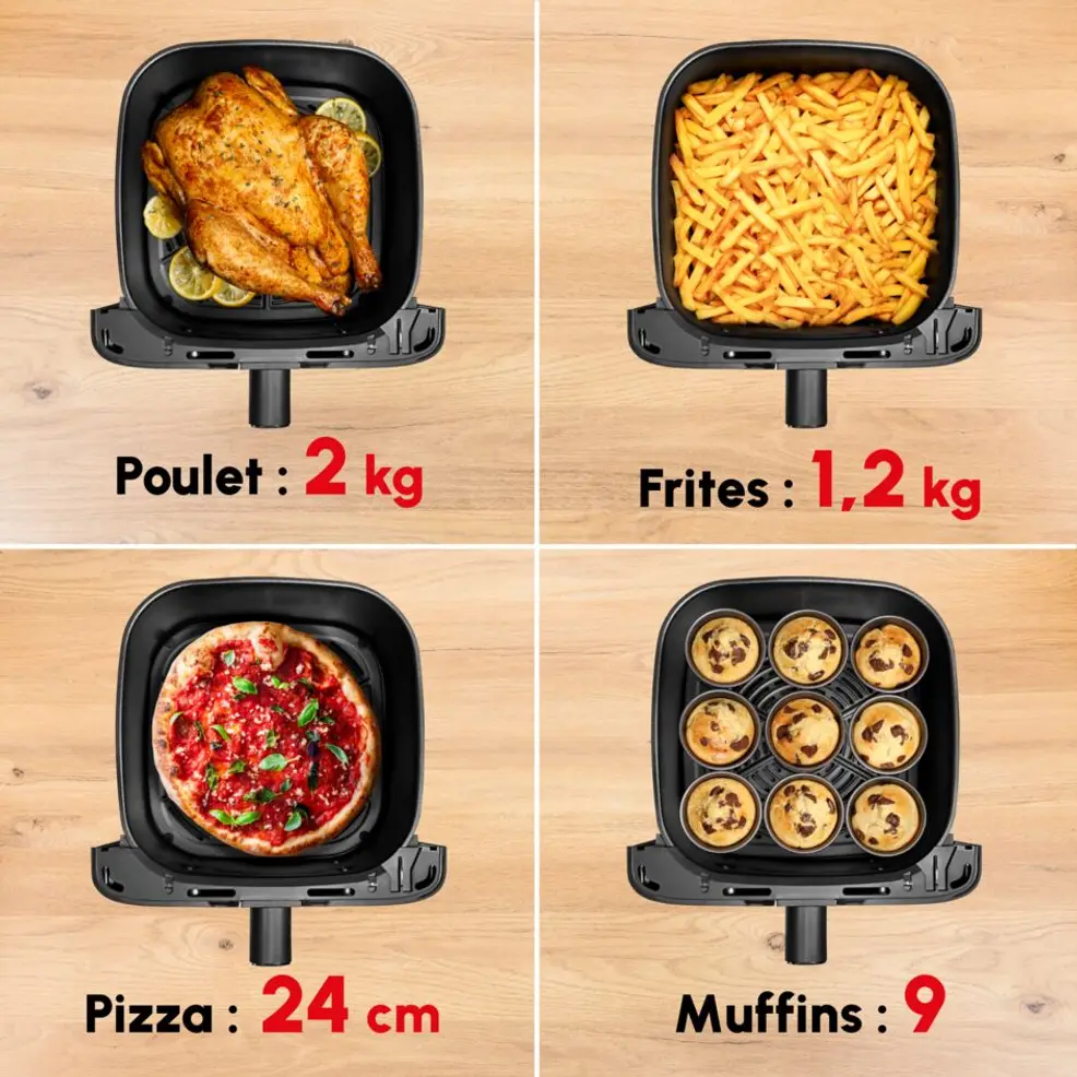 EZ8558F0 Air Fryer Moulinex Easy Fry Mega 7,5 L 8 Prog Noir - 5