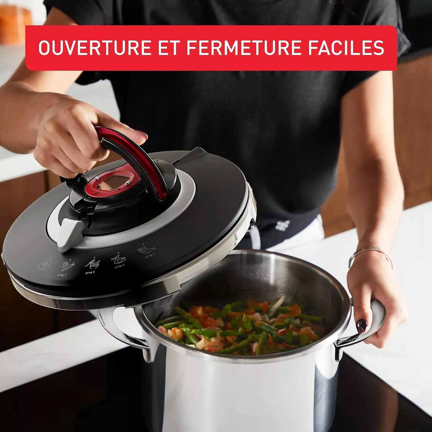P4571400 Autocuiseur SEB Clipso Chef Expert 8 L Inox - 1