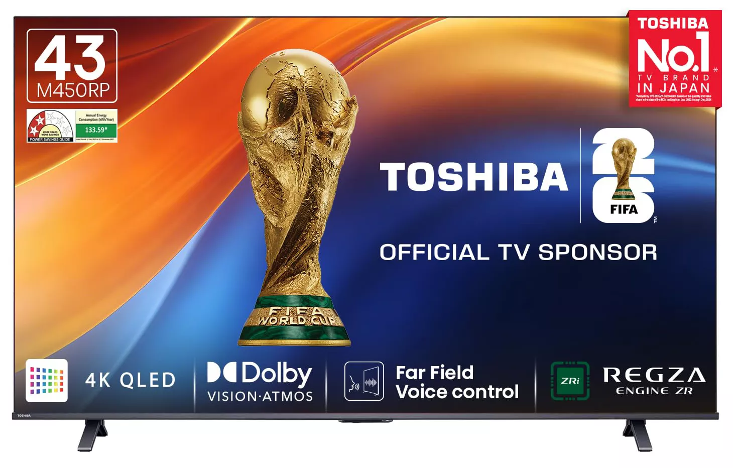 43M450RP Téléviseur Toshiba 43″ QLED 4K Smart TV Vidaa OS - 0