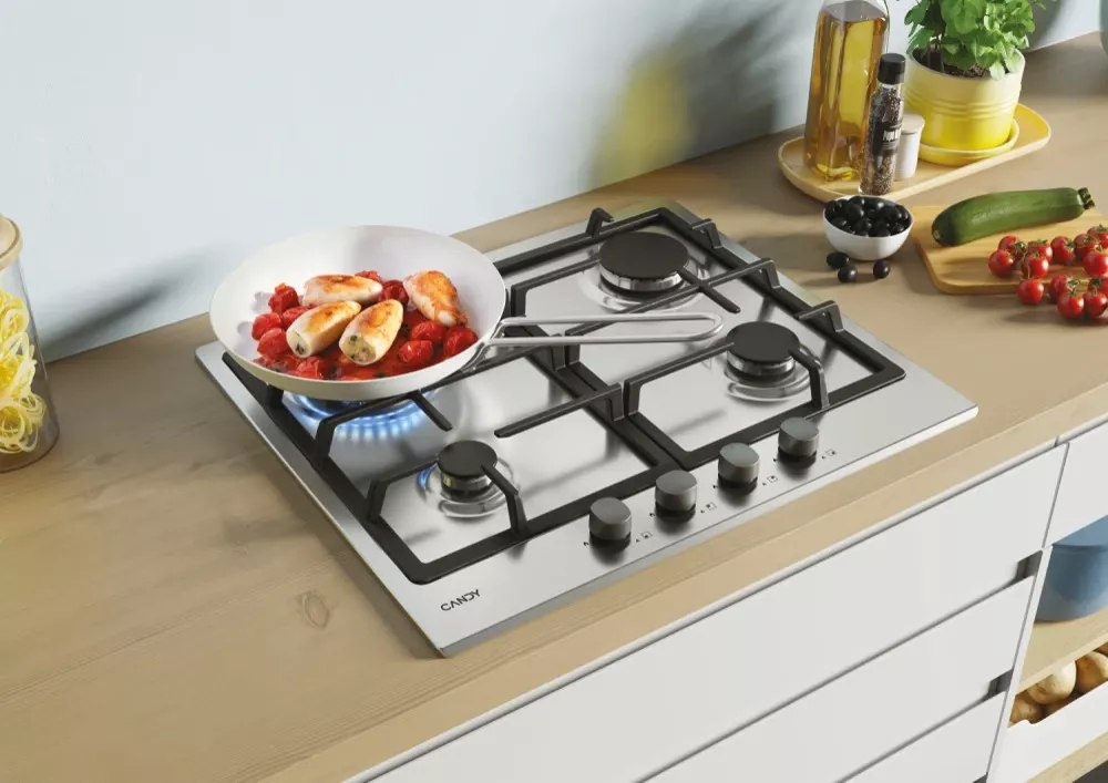 CHG6BR4WX Table de cuisson Candy 60 cm 4 feux Gaz Inox - 2