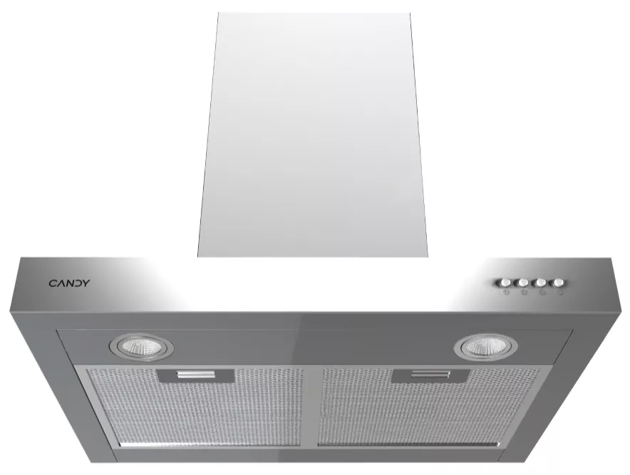CTS6MX Hotte Aspirante Candy 60 cm Plat T-Shape Inox - 1