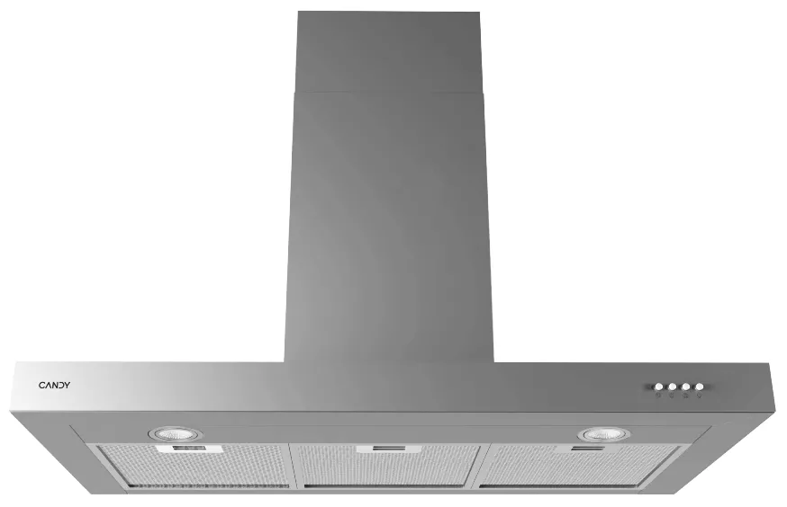 CTS9MX Hotte Aspirante Candy 90 cm Plat T-Shape Inox - 1
